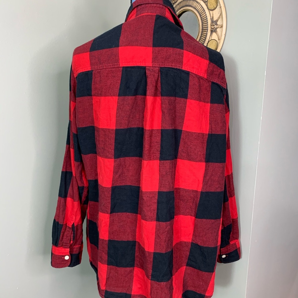 Old Navy Buffalo Check Button Down Red Black XXL - Picture 2 of 4